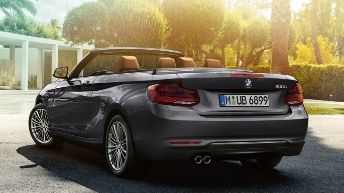 BMW 2 Series Convertible, three-quarter rear shot BMW 2 Series Convertible, three-quarter rear shot