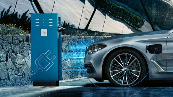 BMW 5 Series Saloon at a public ChargeNow station BMW 5 Series Saloon at a public ChargeNow station