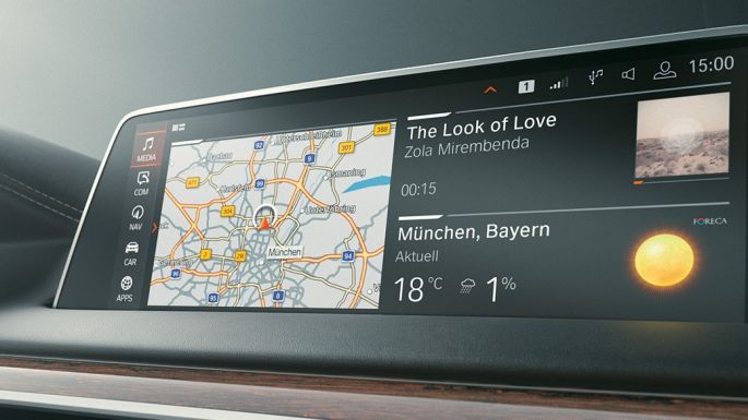 BMW 7 Series Saloon: GPS Navigation System BMW 7 Series Saloon: GPS Navigation System on Control Display