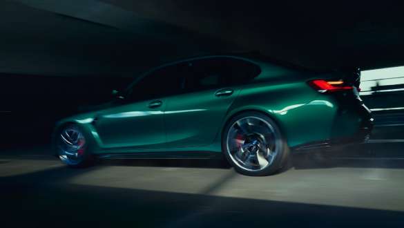 BMW M5 Competition with M xDrive F90 LCI Facelift 2020 three-quarter front view driving BMW M5 Competition with M xDrive F90 LCI Facelift 2020 three-quarter front view driving