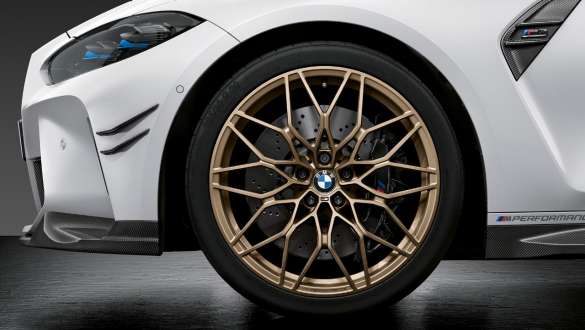 20"/21" M Performance forged wheel 1000 M Frozen Gold Bronze BMW M3 Saloon G80 2020 BMW M3 Saloon G80 2020 20"/21" M Performance forged wheel 1000 M Frozen Gold Bronze close-up