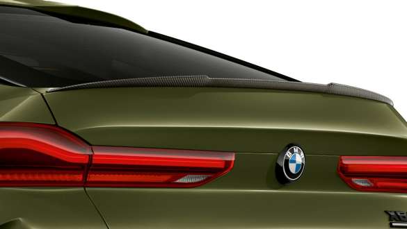 M carbon rear spoiler BMW X6 M Competition M carbon rear spoiler BMW X6 M Competition F96 2020 BMW Individual Special Paint Urban Green SUV exterior