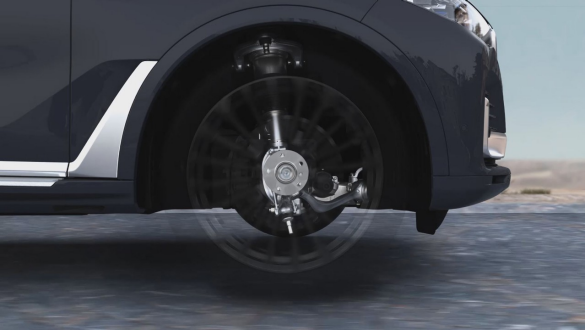 Adaptive 2-axle air suspension Adaptive 2-axle air suspension: close-up