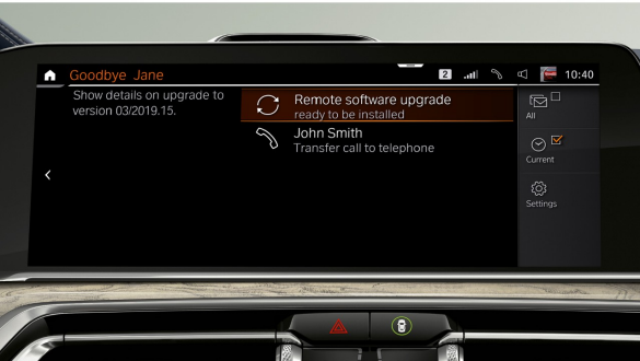 Remote Software Upgrade Remote Software Upgrade: Cloes-up of driver’s panel