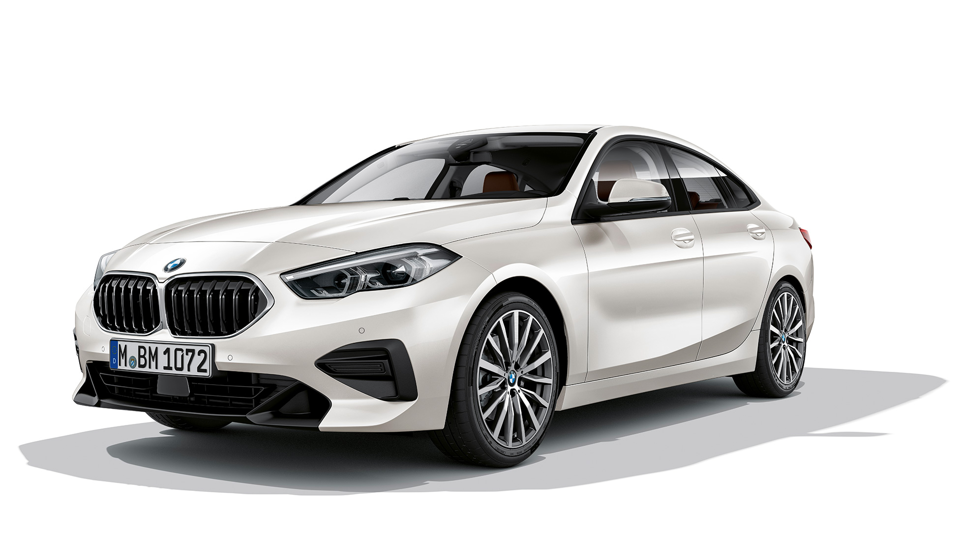 BMW kidney grille BMW 2 Series Gran Coupé Model SE BMW kidney grille BMW 2 Series Gran Coupé Model SE Mineral White F44 three-quarter front view