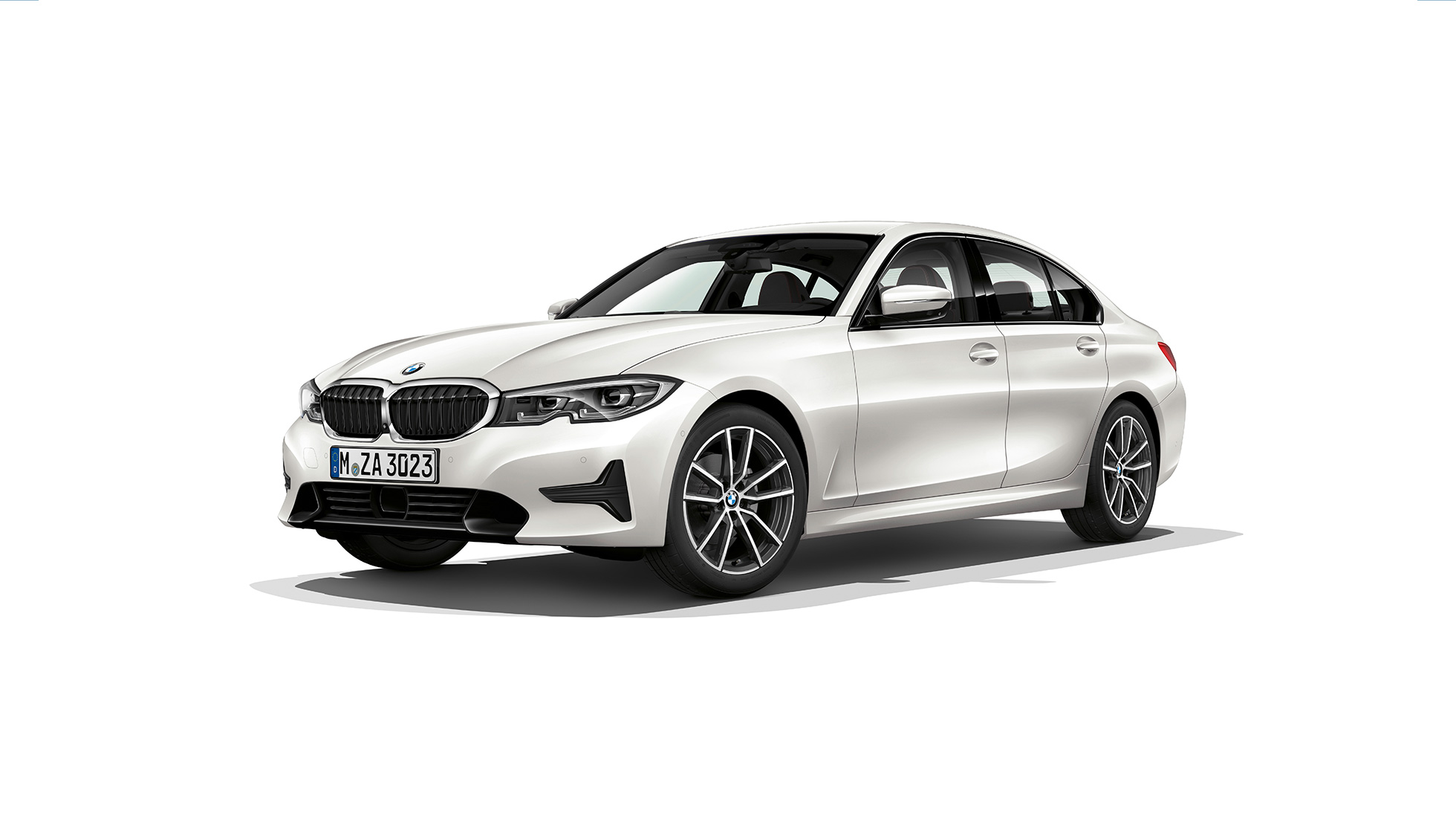 BMW 3 Series Saloon, Model Sport Line. Side still shot of BMW 3 Series Saloon as Model Sport Line.