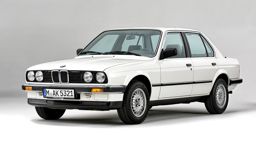 BMW 3 Series Saloon E30 second generation three-quarter front view BMW 3 Series models BMW 3 Series Saloon E30 second generation three-quarter front view
