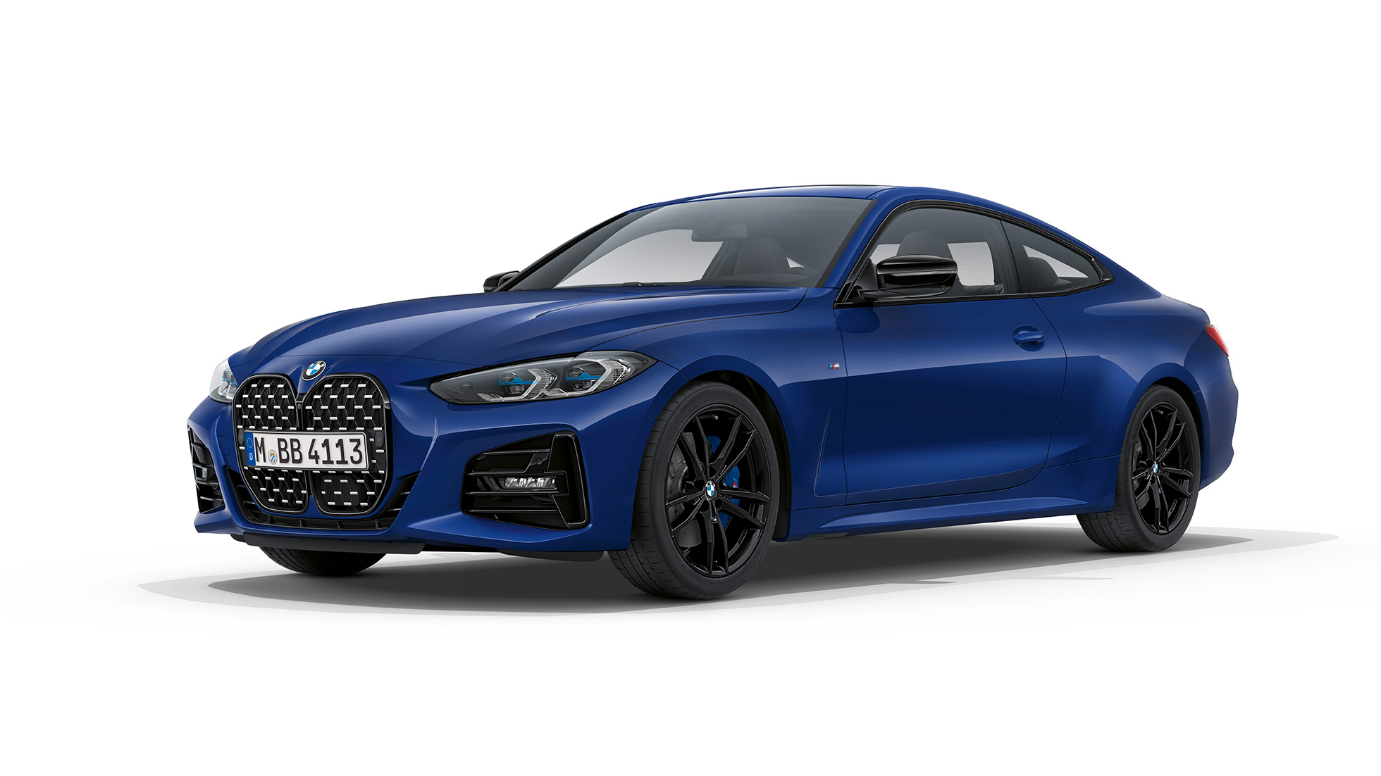BMW 4 Series Coupé M Sport package G22 2020 BMW 4 Series Coupé G22 2020 M Sport package Arctic Race Blue metallic three-quarter front view