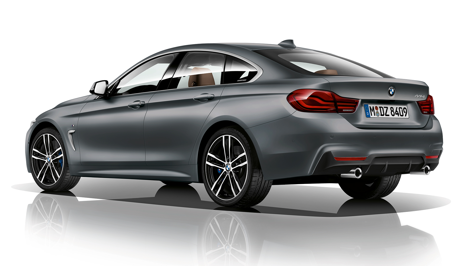 BMW 4 Series Gran Coupé, Model M Sport three-quarter rear shot BMW 4 Series Gran Coupé, Model M Sport three-quarter rear shot