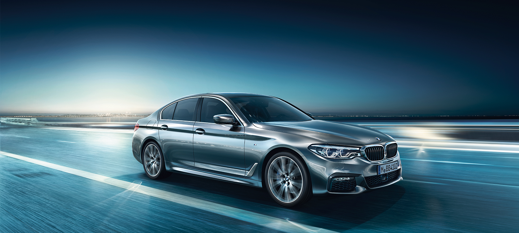 BMW 5 Series Saloon BMW 5 Series Saloon new 540i Saloon G30 Bluestone metallic side view