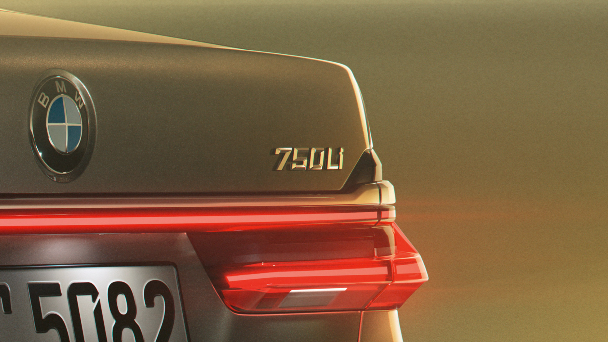 BMW 7 Series Saloon 750Li badge BMW 7 Series Saloon: close-up of 750Li badge on the rear