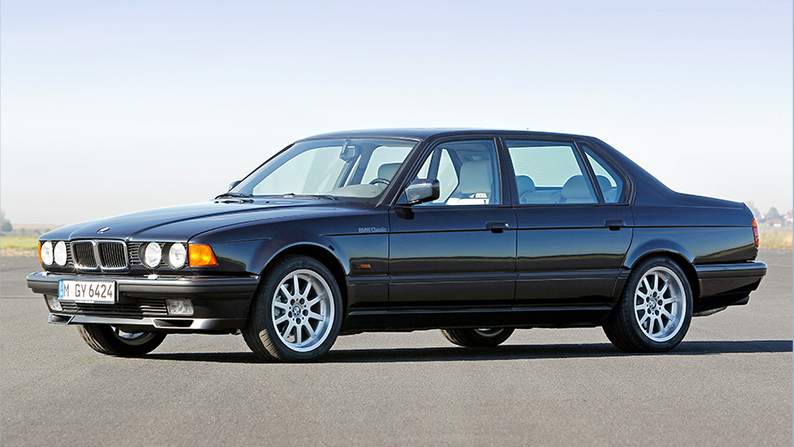 BMW 7 series Saloon (E23) 7/8 side view standing BMW 7 series Saloon (E23) 7/8 side view standing