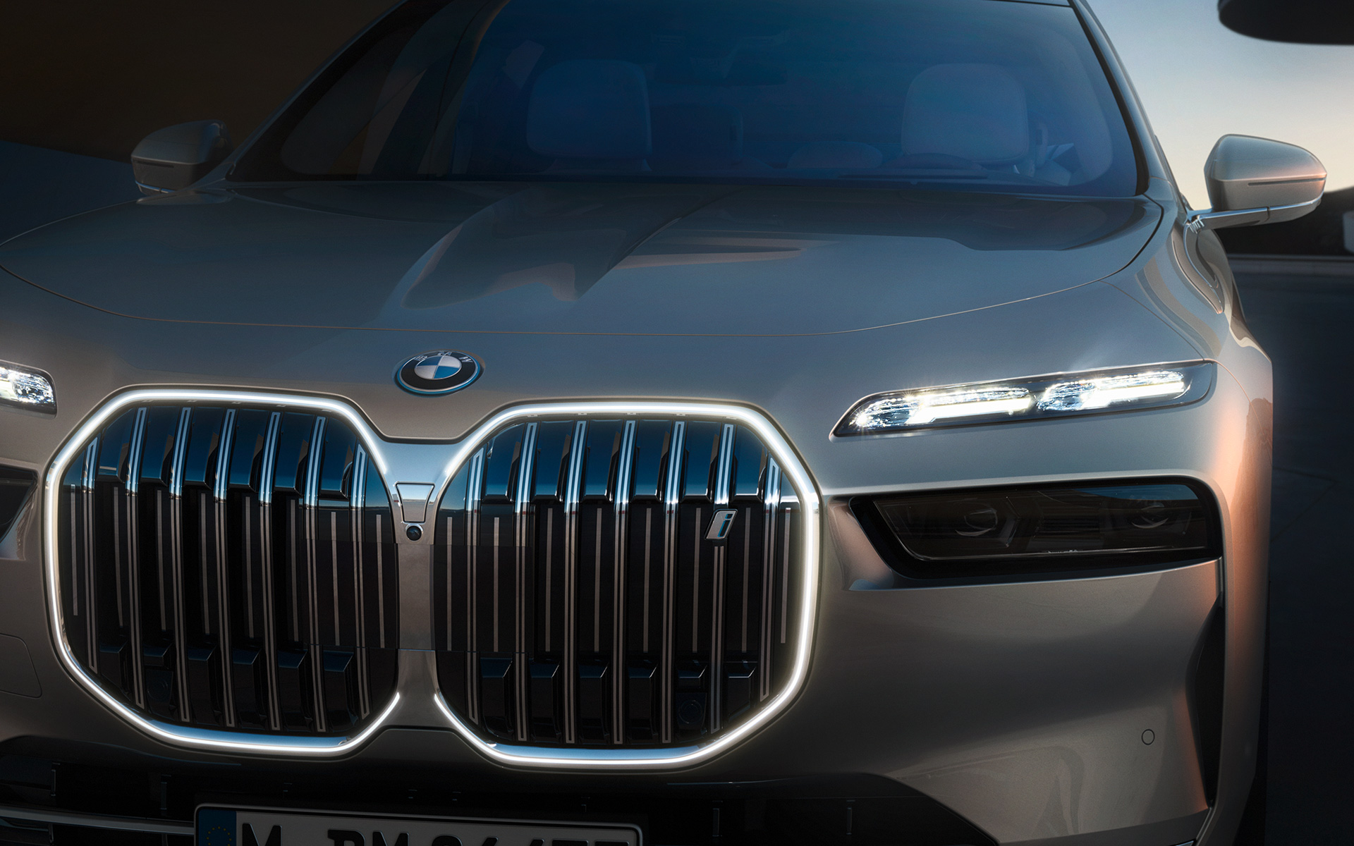 BMW i7 Saloon G70 Exterieur BMW kidney Iconic glow BMW i7 Saloon G70 Exterieur BMW kidney Iconic glow Lichter switched on