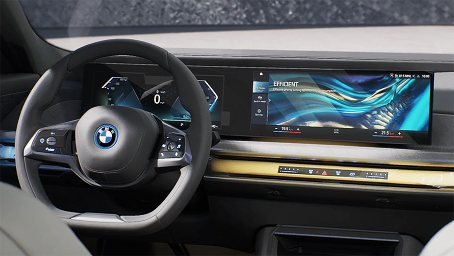 BMW i7 Saloon G70 Smart interior in the video 