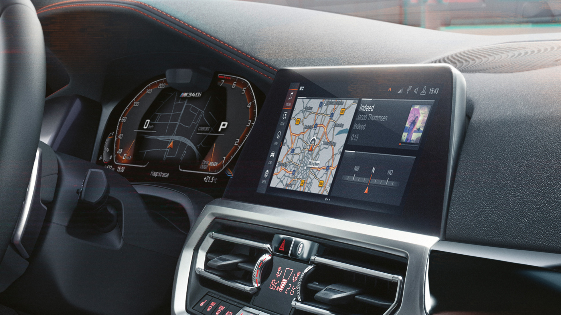 Design cockpit BMW M340i xDrive Touring, design cockpit