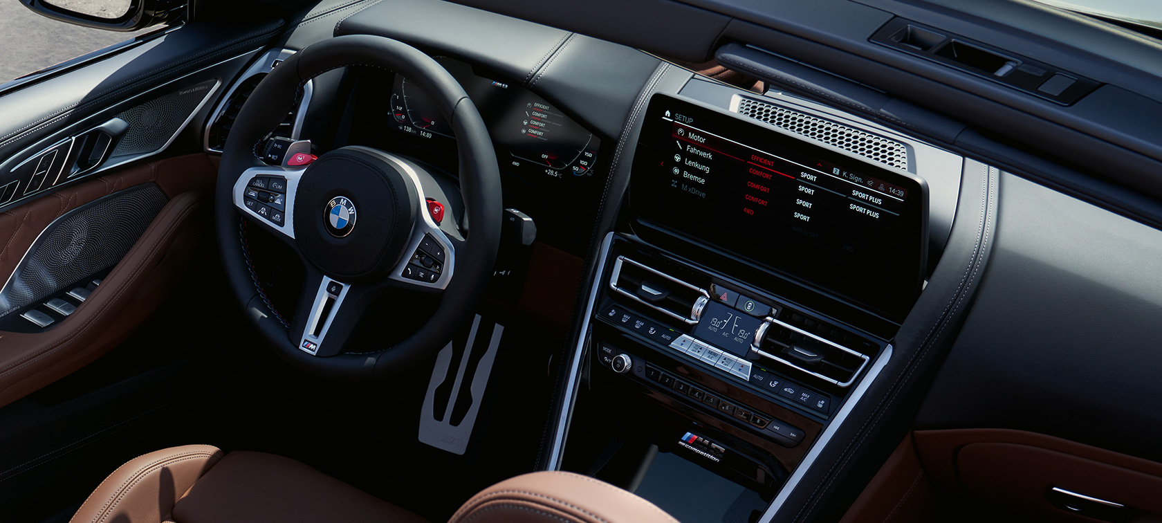 BMW M8 Competition Convertible F91 LCI Facelift 2022 cockpit Control Display BMW M8 Competition Convertible F91 LCI Facelift 2022 cockpit Control Display
