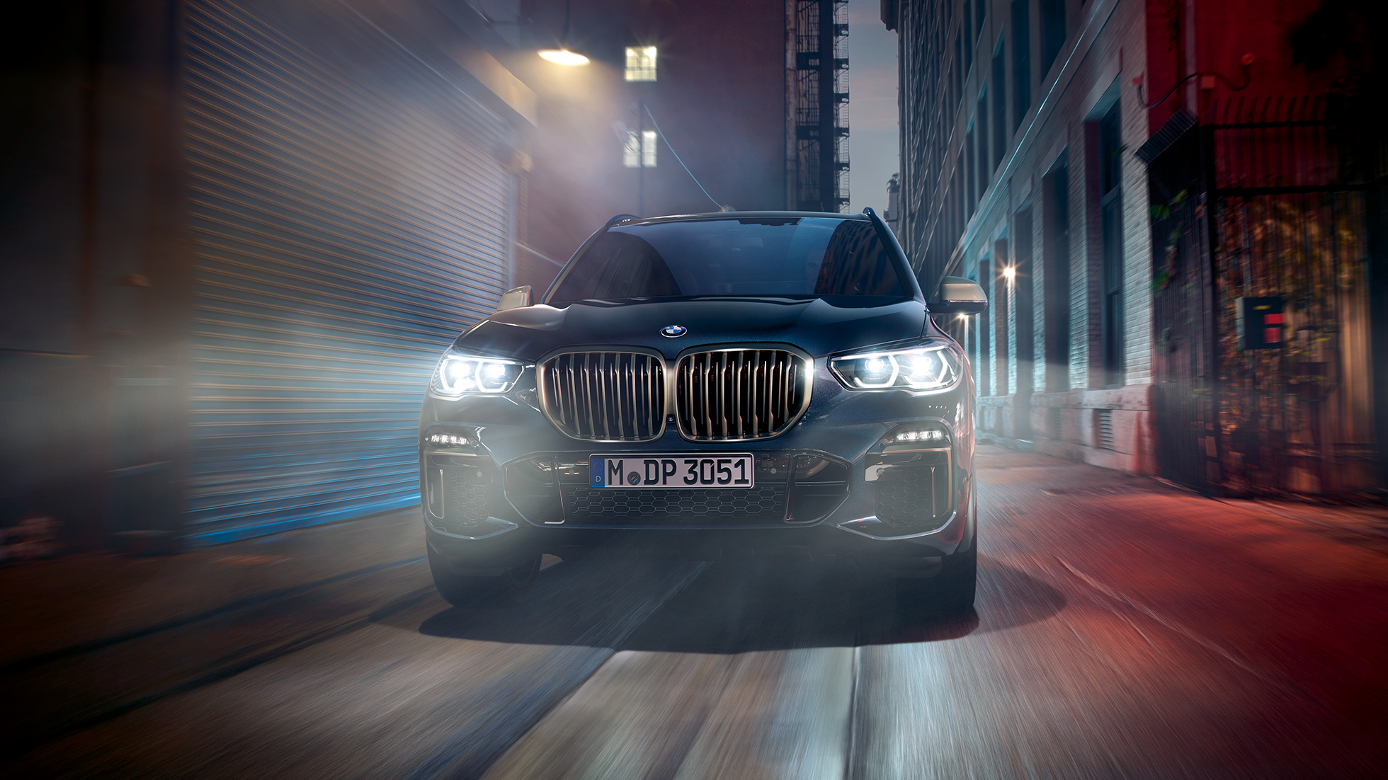 BMW kidney grille BMW X5 M50i BMW kidney grille in Cerium Grey BMW X5 M50i G05 Carbon black metallic front view