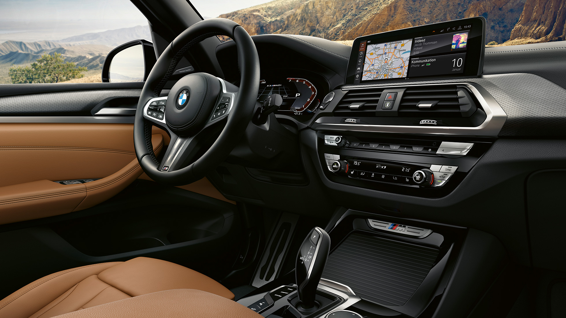BMW X3 M40i, interior shot of the cockpit BMW X3 M40i, interior shot of the cockpit