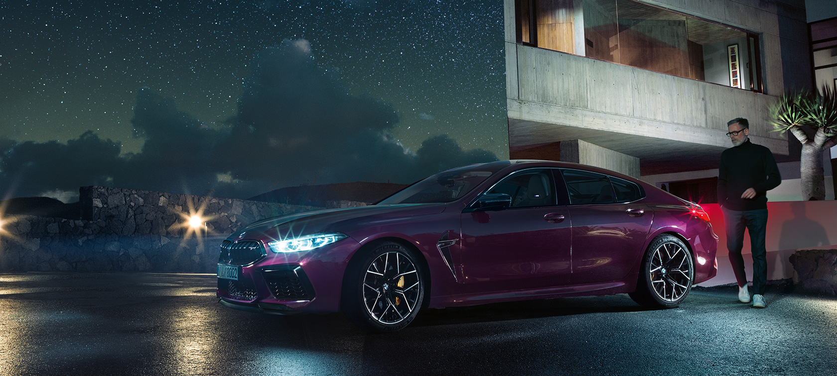 The all-new BMW M8 Competition Gran Coupé The all-new BMW M8 Competition Gran Coupé 2020 F93 BMW Individual Ametrine metallic three-quarter side view