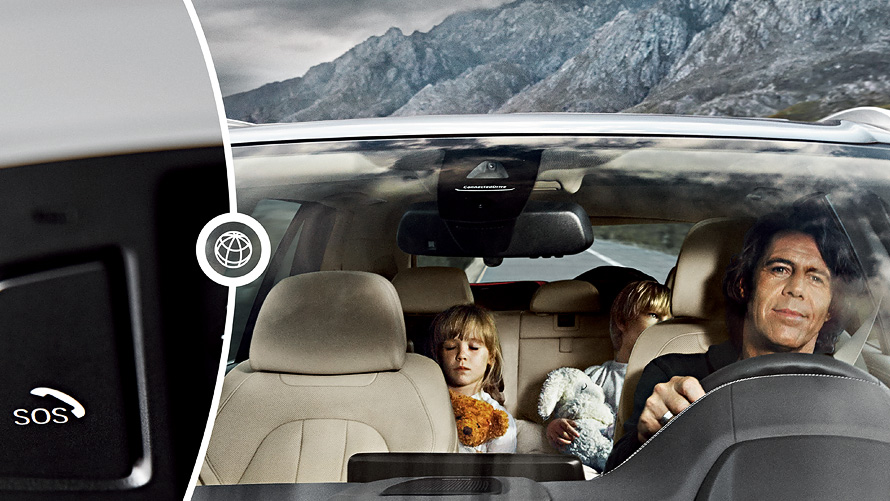 Dad driving kids in BMW Dad driving kids in BMW