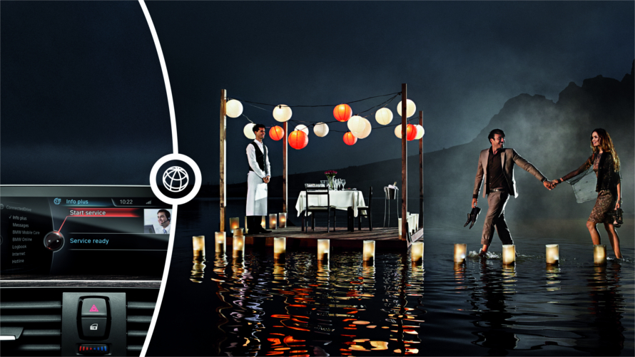 Couple using BMW Favourite Locations Couple using BMW Favourite Locations