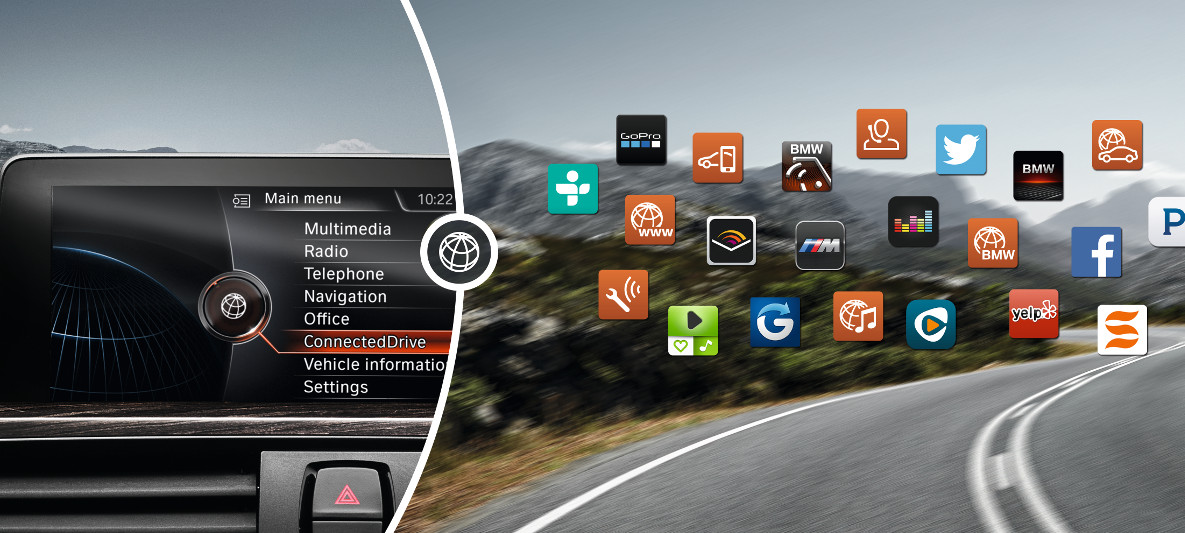 BMWConnected User Instructions Image of a user using the BMWConnected App