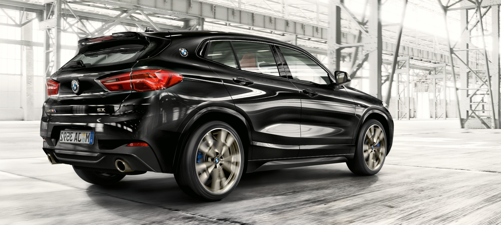 Side view BMW X2 F39 Side view BMW X2 F39 Brooklyn Grey driving
