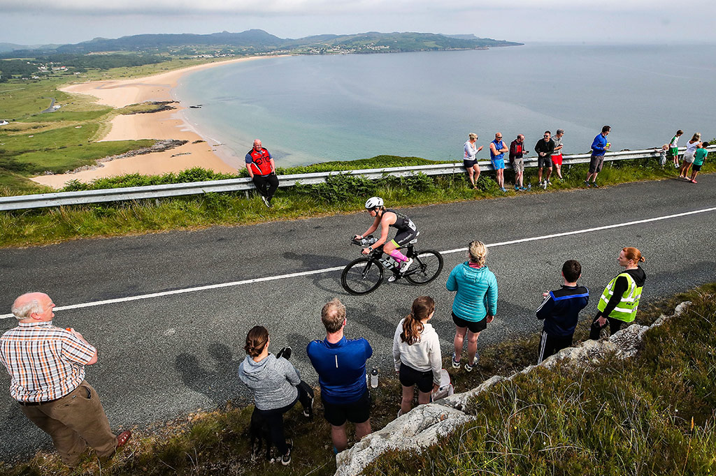 Image of a participant in the BMW Triathlon