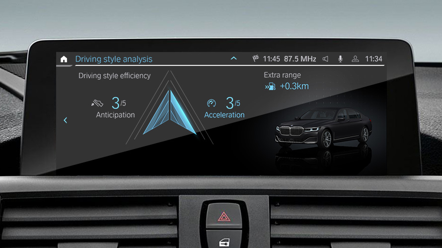 Route-Ahead Assistant of the ECO PRO mode BMW EfficientDynamics Route-Ahead Assistant of the ECO PRO mode