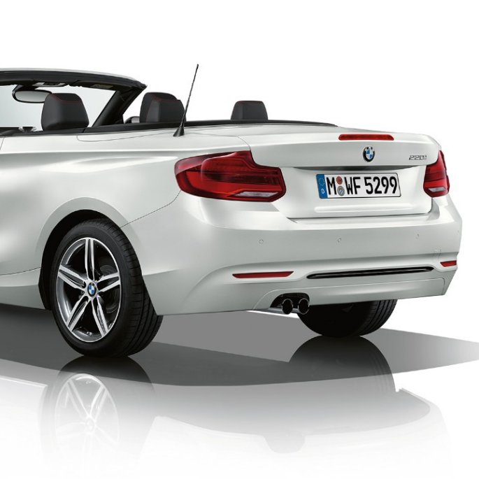 BMW 2 Series Convertible, Model Sport Line three-quarter rear shot BMW 2 Series Convertible, Model Sport Line three-quarter rear shot